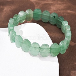 Natürliche grüne Aventurin-Armbänder mit facettierten Perlen&nbsp;BJEW-K251-07E