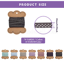 70 ярд двухцветных нейлоновых лент в горошек OCOR-TA0001-61