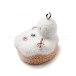 Рождественские подвески из непрозрачной смолы с эффектом флокирования&nbsp;LS-RESI-F062-04D