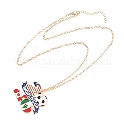 Halsketten mit Anhänger in Form einer Fußballflagge aus Emaille für Damen&nbsp;AL-CBA3C8B-15G