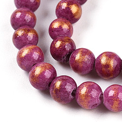 Abalorios de jade natural de mashan hebras&nbsp;G-A255-A01-04M