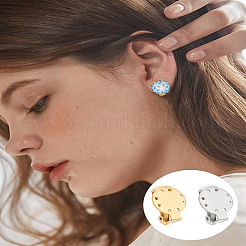 8 шт. 2-х цветная фурнитура для сережек-клипс из нержавеющей стали 304&nbsp;STAS-LP0001-45