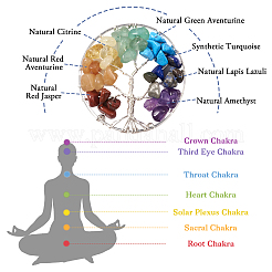 5 шт. 5-х стильный брелок с натуральными и синтетическими драгоценными камнями&nbsp;KEYC-TA0001-21