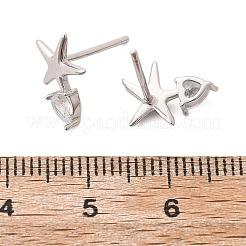 Серьги-гвоздики из стерлингового серебра s925 EJEW-D317-02P