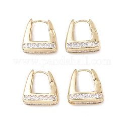 Серьги-кольца с прозрачным кубическим цирконием EJEW-M216-04G