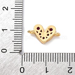 Подвески-сердечки с микропаве из латуни и кубическим цирконием KK-F894-03G