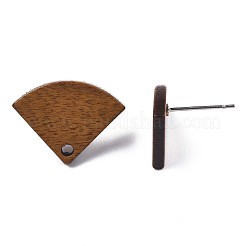 Серьги-гвоздики из орехового дерева MAK-N032-048