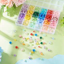 60шт 6 цвета прозрачные акриловые бусины&nbsp;TACR-TA0001-53