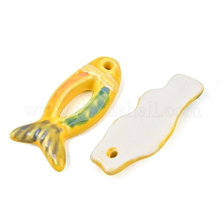 Grands pendentifs en porcelaine peints à la main&nbsp;LA-CBAC6A6-06L