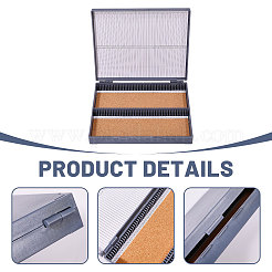 Boîtes de rangement pour lames de microscope en plastique ABS&nbsp;AJEW-WH0766-55B