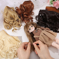 4個 4色 PPドールウィッグ ロングカーリーヘア  DIYの女の子のためのbjdメイキングアクセサリー  ミックスカラー  1000x150~160x1mm  1pc /カラー&nbsp;DIY-GL0006-20C