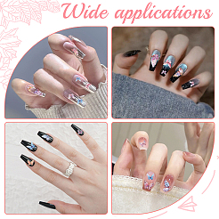 4 шт. 2 вида пластиковых наклеек для дизайна ногтей в виде бабочек&nbsp;MRMJ-CP0001-37