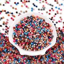 Выпечка краска стеклянные бусины SEED-N007-02G