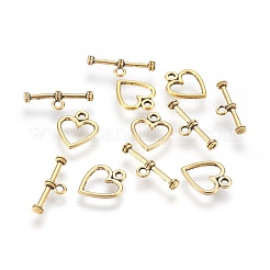 Сплавочные застежка тоггл тибетского стиля PALLOY-P172-036