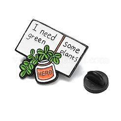 Ich brauche ein paar grüne Pflanzen-Kräuter-Emaille-Pins.&nbsp;JEWB-C058-02A-EB