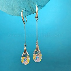 Boucles d'oreilles pendantes en laiton et quartz synthétique pour femmes&nbsp;WG42CC0-01