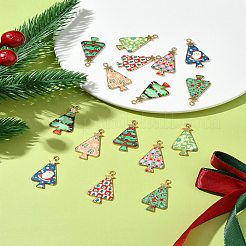 16 шт. 8 цвета подвески из сплава с рождественской тематикой FIND-FS0002-98