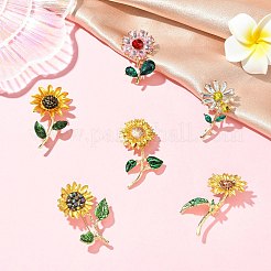 6 шт. 6 стиля цинкового сплава булавки для лацканов одежды рюкзака&nbsp;JEWB-CJ0002-98