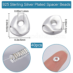 40 шт. Латунные дистанционные бусины&nbsp;KK-BBC0014-48S