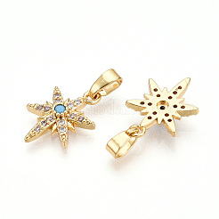 Латунные микро проложить кубического циркония подвески&nbsp;KK-T070-59B-G