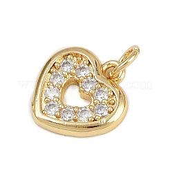 Латунные микропаве прозрачные кубические циркониевые подвески&nbsp;KK-D409-23G