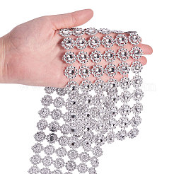 6 rangée en plastique diamant maille rouleau rouleau strass cristal ruban gâteau de mariage&nbsp;OCOR-WH0030-03