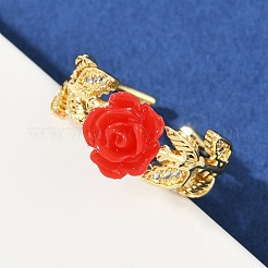 Манжеты из цветочной смолы RJEW-P155-01A-G