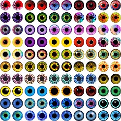 Cabochon in vetro trasparente stampato&nbsp;GL-CBAA22A-08