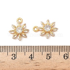 Латунные микропаве прозрачные подвески с фианитом&nbsp;KK-B160-21G