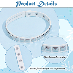 2 bracciale in lega e pelle PU&nbsp;AJEW-CY0002-15A