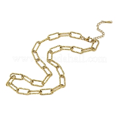 Текстурированные цепочки-скрепки из нержавеющей стали 304 для женщин и мужчин NJEW-Q028-08G