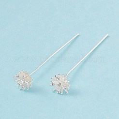 Латунные булавки в виде цветка из прозрачного кубического циркония с микропаве KK-G413-01S