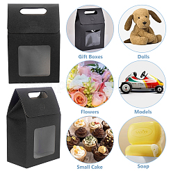 Rechteckige Geschenkboxen zur Aufbewahrung aus Papier mit klarem Fenster&nbsp;LS-CON-WH0095-60