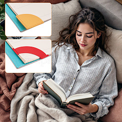 16 шт. 16 стиля закладки для книг из искусственной кожи AJEW-TA0002-23