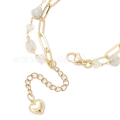 Многослойные браслеты из натуральных бусин морганита BJEW-JB12217-02