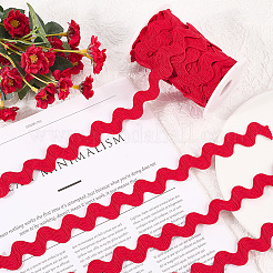 9.7~10 ярд полиэстеровой волнистой кружевной ленты для отделки&nbsp;OCOR-GF0004-55A