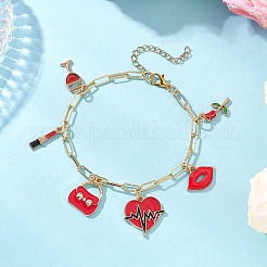 Сексуальные браслеты с подвесками из эмалевого сплава&nbsp;BJEW-JB12641