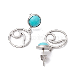 Серьги-гвоздики из нержавеющей стали 304&nbsp;EJEW-JE06302