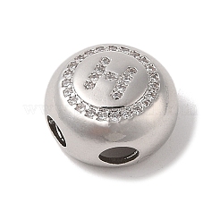 Colgantes de latón chapado en rack y circonita cúbica&nbsp;KK-Z047-07P-H-RS