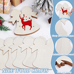 Незаконченный 1 комплект деревянных подвесных украшений&nbsp;WOOD-SP0001-31I