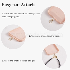 Ремешки для мобильных телефонов из немагнитного синтетического гематита и нержавеющей стали 304 с круглыми бусинами&nbsp;HJEW-SW00043-01