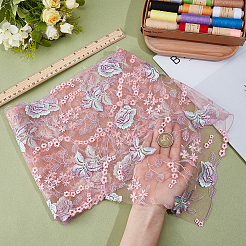 Tissu de broderie en dentelle polyester de 2 mètre&nbsp;DIY-CY0003-01A