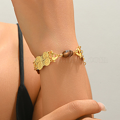Pulseras vintage de eslabones ovalados de ágata natural (teñida y tratada térmicamente)&nbsp;SP0350
