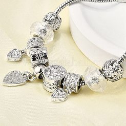 Сплав европейские бусины браслеты с подвесками&nbsp;LS-BJEW-F495-15P