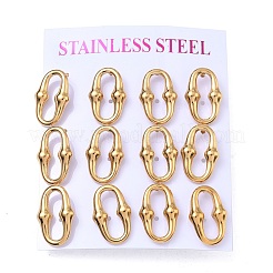 6 пара сережек-гвоздиков из нержавеющей стали 304&nbsp;EJEW-C180-01G