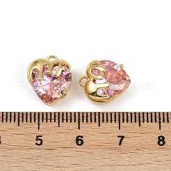 Латунные микро проложить кубического циркония подвески KK-R226-06G-03