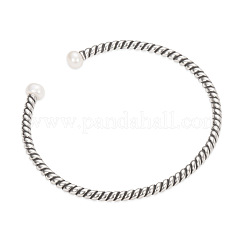 Schicker 925 Sterlingsilber-Armreif mit gedrehtem Torque&nbsp;JB53A
