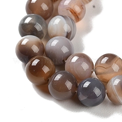 Chapelets de perles en agate à rayures naturelles/agates à bandes&nbsp;G-Z060-A01-B14