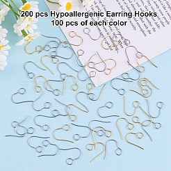 100 шт. 2 цвета крючки для сережек из хирургической нержавеющей стали 316 JX216A