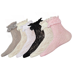 8 пара женских нейлоновых носков двух цветов AJEW-CN0004-36